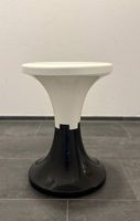 70`ER JAHRE HOCKER, SCHWARZ-WEISS, VINTAGE, TULIP